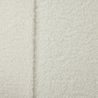 Ławka HOMCOM z miejscem do przechowywania, Ławka tapicerowana wzorem Teddy, Ławka do sypialni z drewnianymi nogami, Ławka do przedpokoju, sypialni, salonu, 102 x 45 x 46 cm, Kremowobiały(m-9)