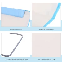 Mata plażowa 2 szt., składana, 5-stopniowa, torba, stal(m-7)