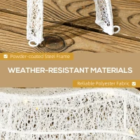 Outsunny Zestaw 3 LED Reniferów, Dekoracja Świąteczna z 283 ciepłymi białymi światłami, Oświetlenie Świąteczne Jeleń z Timerem, Stalowa Rama, Do Wewnątrz i Na Zewnątrz, Złoty(m-6)