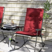 Poduszki na leżaki, wodoodporne, 2 szt., bordowe(m-8)