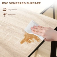 HOMCOM Zestaw jadalny 5-częściowy 100 x 63 cm Stół z 4 krzesłami Prostokątny Zestaw do jadalni Nowoczesny zestaw stołów kuchennych dla małych pomieszczeń, jadalni, kuchni, dąb(m-6)