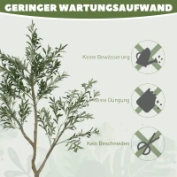 Sztuczna oliwka 180 cm, roślina dekoracyjna, trawa, mech(m-6)