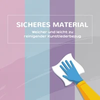 HOMCOM Miękkie klocki dla dzieci, rozwijające kreatywność, skóra ekologiczna, 40x40x20 cm, Wielokolorowy, 1-3 lata(m-7)