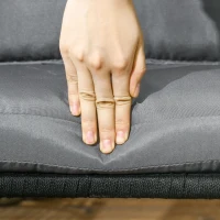 Outsunny Zestaw 2 krzeseł ogrodowych z poduszkami, styl boho, krzesło ogrodowe, meble ogrodowe, krzesło balkonowe, krzesło tarasowe, rama metalowa, 57 x 60 x 71 cm, kolor ciemnoszary(m-8)