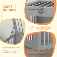 Klatka dla psa, buda z drzwiami, szary, dla zwierząt(m-6)