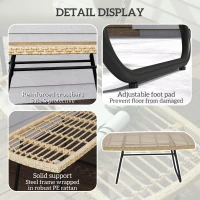 Stół ogrodowy z polirattanu, 90 x 50 x 45 cm, UV-odporny(m-7)