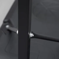 HOMCOM Stojak do Koszykówki z Kołami 195-250 cm Regulowana Wysokość Kosz na Stojaku Tablica Koszykarska Idealna dla Dzieci 8-14 Lat Stal Tworzywo Sztuczne Czarny(m-8)