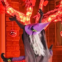 Dekoracja Halloween: Latająca Czarownica, Żywy Rozmiar(m-6)