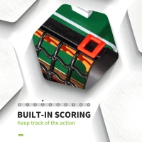 HOMCOM Stół do piłkarzyków składany, w zestawie 22 piłkarzyki, 2 piłki, antypoślizgowe uchwyty, tablica wyników, stół do gry dla dorosłych i dzieci, do sal gier, barów i imprez, 118 x 104 x 69 cm, kolor brązowy(m-5)