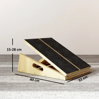 SPORTNOW schuine plank voor ontlastende oefeningen, 4 verstelbare hoeken, antislip, hout(m-3)