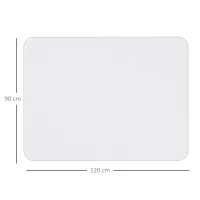 Mata ochronna HOMCOM 90 x 120 cm, Podkładka pod krzesło biurowe, Przezroczysta, Odporna na zarysowania, Mata podłogowa do twardych podłóg(m-3)