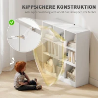 HOMCOM boekenplank 3-laags opbergplank kantoorplank displayplank voor thuiskantoor woonkamer MDF natuur 97,5 x 30 x 100 cm(m-4)