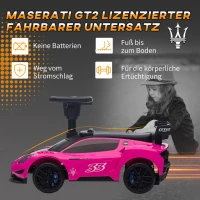 AIYAPLAY Ride on Sliding Car, Baby Push Car Licensed Maserati GT2 with Under Seat Storage, Music, Horn, Foot to Floor Toddler Car for 18-60 Months, Pink(m-4)