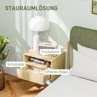 Zestaw 2 wiszących szafek nocnych z szufladą i półką(m-5)