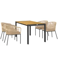 Zestaw mebli ogrodowych z polirattanu dla 4 osób, 5 elementów(m-11)