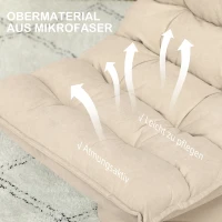 Fotel podłogowy z regulowanym oparciem, beżowy(m-8)