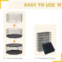 Klatka dla szczeniąt, siatka oddychająca, czarna, 8 paneli(m-5)