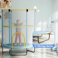 Trampolina dla dzieci Ø140 cm, wewnętrzna, z siatką ochronną(m-4)