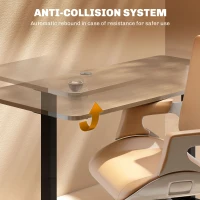 HOMCOM Electric Standing Desk Frame, Height Adjustable Sit Stand Desk Frame with Dual Motors, Memory Smart Panel and Collision Protection, Easy Assembly, Black(m-7)