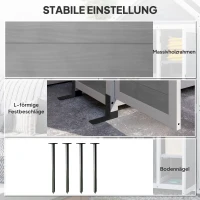 Szafka ogrodowa 2 w 1, drewniana, z miejscem na narzędzia(m-7)