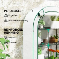 Szklarnia z rolowanymi drzwiami, regały, stalowa, zimowa(m-4)