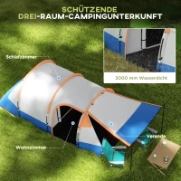 Namiot tunelowy dla 3 osób, z hakiem na światło, do ogrodu(m-4)