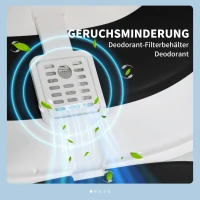 PawHut Kuweta dla Kota z Pokrywą, Łopatką i Odświeżaczem, Duże Wnętrze dla Kotów do 5 kg, Biały+Czarny, 52 x 41 x 38 cm(m-4)