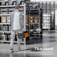 HOMCOM Tool Box with 1 Drawer, Powder Coated Steel Toolbox with Top Case, Mini Parts Boxes, Ball Bearing Runner, Handle, Heavy Duty Tool Chest for Workshop, Garage, 497mm x 253mm x 230mm, Orange(m-7)