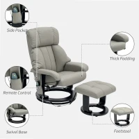Fotel relaksacyjny z podnóżkiem, masaż, pilot, funkcja leżenia(m-6)