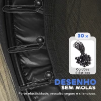 HOMCOM Trampolim para Crianças com Rede de Segurança e Estrutura de Aço para Interiores e Exteriores Carga 50kg Ø140x190 cm Preto(m-6)