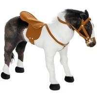 AIYAPLAY Ride On Horse for Toddlers 3-8 Years Old, Riding Horse with Neighing Sound, Stuffed Animal Horse Toy for Kids with Padding, Brown(m-11)