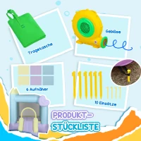 Zjeżdżalnia i skakańce dla dzieci 3-8 lat, z wentylatorem(m-8)