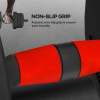 HOMCOM 2 in 1 dumbbell set 25 kg verstelbare dumbbell & barbell professionele dumbbell krachttraining en gewichtheffen voor fitness thuis(m-5)