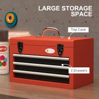 Skrzynka narzędziowa pusta, 45 x 24 x 27 cm, 3 szuflady(m-5)