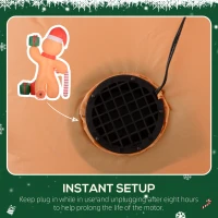 Nadmuchiwany dekoracja świąteczna 2,45m, piernik z LEDami(m-6)