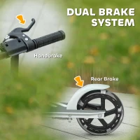 AIYAPLAY Scooter for Kids Ages 3-8, Folding Kick Scooter with Adjustable Handle, 2 Light up Wheels, Handbrake & Rear Brake, Gift for Girls and Boys, White(m-6)