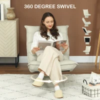 Sofa podłogowe z podstawą, fotel relaksacyjny, beżowy(m-5)