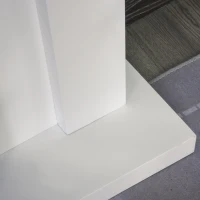 HOMCOM Elektryczny kominek stojący z ogrzewaniem, efekt płomienia LED 3D, funkcja adaptacyjnego startu, 2000W, 2 poziomy mocy, pilot, timer, ochrona przed przegrzaniem, termostat, biały(m-9)