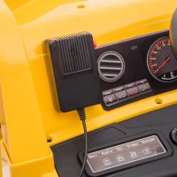 AIYAPLAY Dziecięcy Elektryczny Traktor 12V z Pilotem, Łyżka, Elektryczne Auto z Muzyką, Głośnikiem, Światłami, 3-5 km/h, dla Dzieci 3-6 Lat, Żółty(m-5)