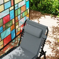 Leżak ogrodowy składany z poduszką i kieszenią boczną(m-9)