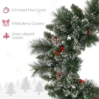 Sztuczny wieniec świąteczny z lampkami LED, na drzwi(m-6)