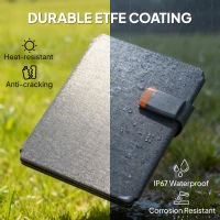 Składany Panel Słoneczny HOMCOM 36W 13,2V, Przenośna Ładowarka Słoneczna z USB-A, Typ-C, Torba, Wodoodporna IP67, do Ogrodu, Kempingu, Wędrówek(m-5)