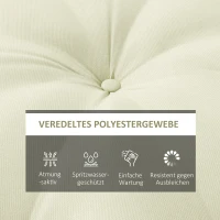 Poduszka zewnętrzna na krzesło ogrodowe Outsunny, siedzisko do fotela księżycowego, poduszka siedziska z 10 cm grubym wypełnieniem, poduszka na krzesło, poliester, beżowy(m-4)