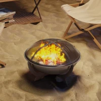 Okrągła misa na ognisko Ø54cm, metalowa, z osłoną na iskry(m-8)