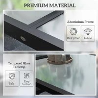 Stół ogrodowy rozkładany 160x80 cm, aluminiowy, odporny na warunki atmosferyczne(m-6)