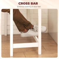 HOMCOM Stolik barowy z wyglądem drewna, kuchenny stolik z litego drewna dla małych pomieszczeń, salon, jadalnia, 108 x 48 x 91 cm Dąb(m-6)