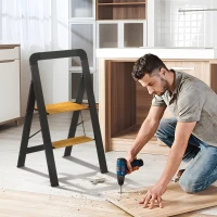 Dwustopniowa drabina składana, antypoślizgowa platforma(m-8)