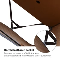 Kosz na pranie bambusowy 70L z pokrywą i uchwytami, szary(m-6)