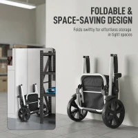 HOMCOM Wózek na zakupy 3 w 1 składany z pojemnością 40L obciążalny do 25kg z chłodnią czarny(m-6)