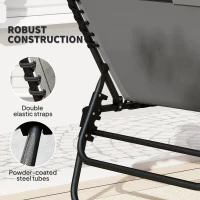 Leżak ogrodowy składany z poduszką i kieszenią boczną(m-7)